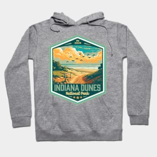 Indiana Dunes National Park Vintage WPA Style National Parks Art Hoodie